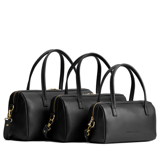 Black | Three sizes of Doctor Bag with crossbody straps