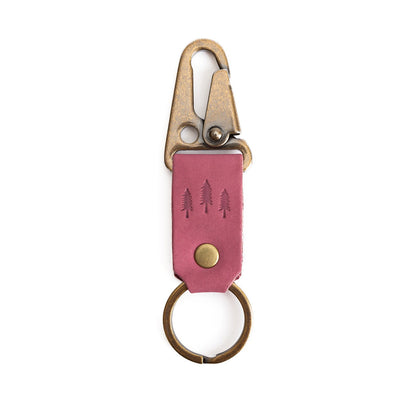 Foxglove*Short | leather logo branded keychain