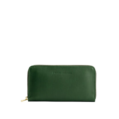 Aruba | Large accordion leather wallet with zipper closed