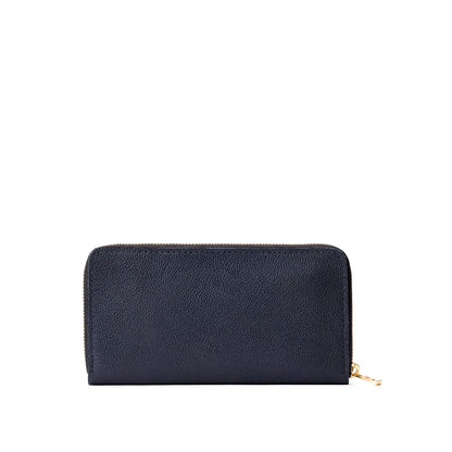 Night Owl | Large accordion leather wallet with zipper closed
