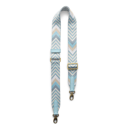 Iceberg | Strap with chevron pattern and brass-toned hardware