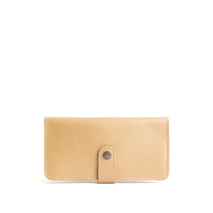 Champagne | Leather wallet with snap closed