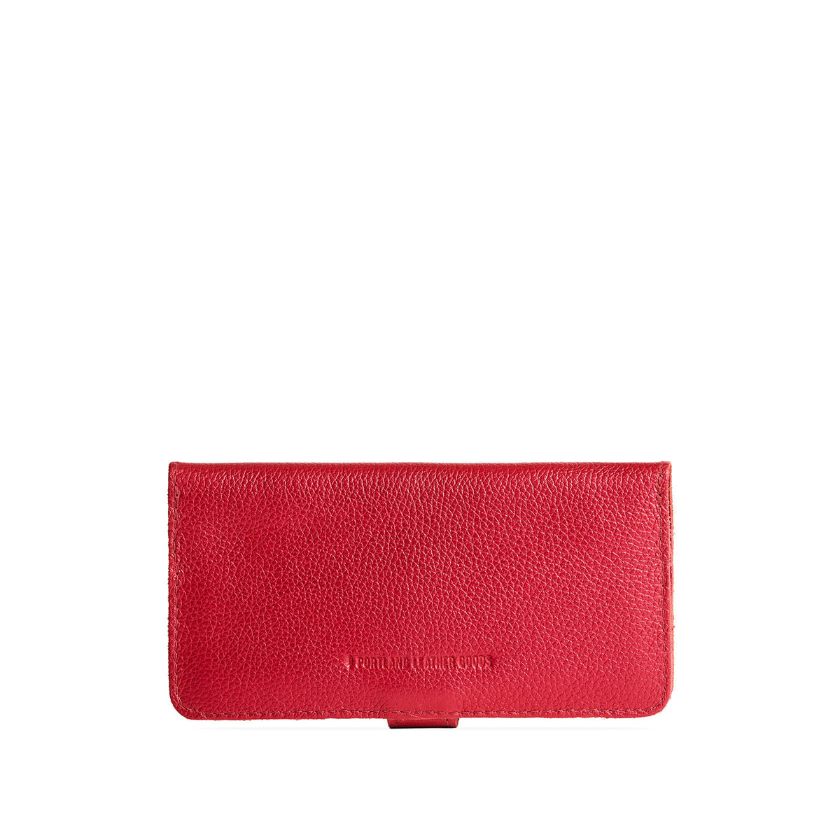 Reba Red | Leather wallet with snap closure