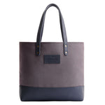 Ash | Canvas tote with leather base and handles