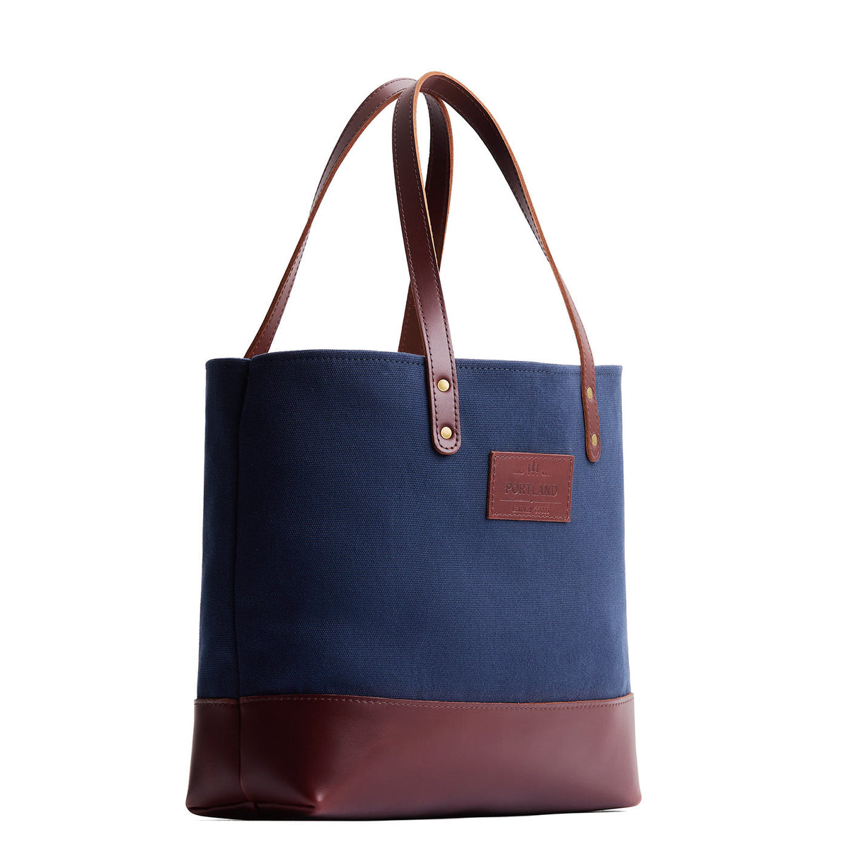Tugboat | Canvas tote with leather base and handles