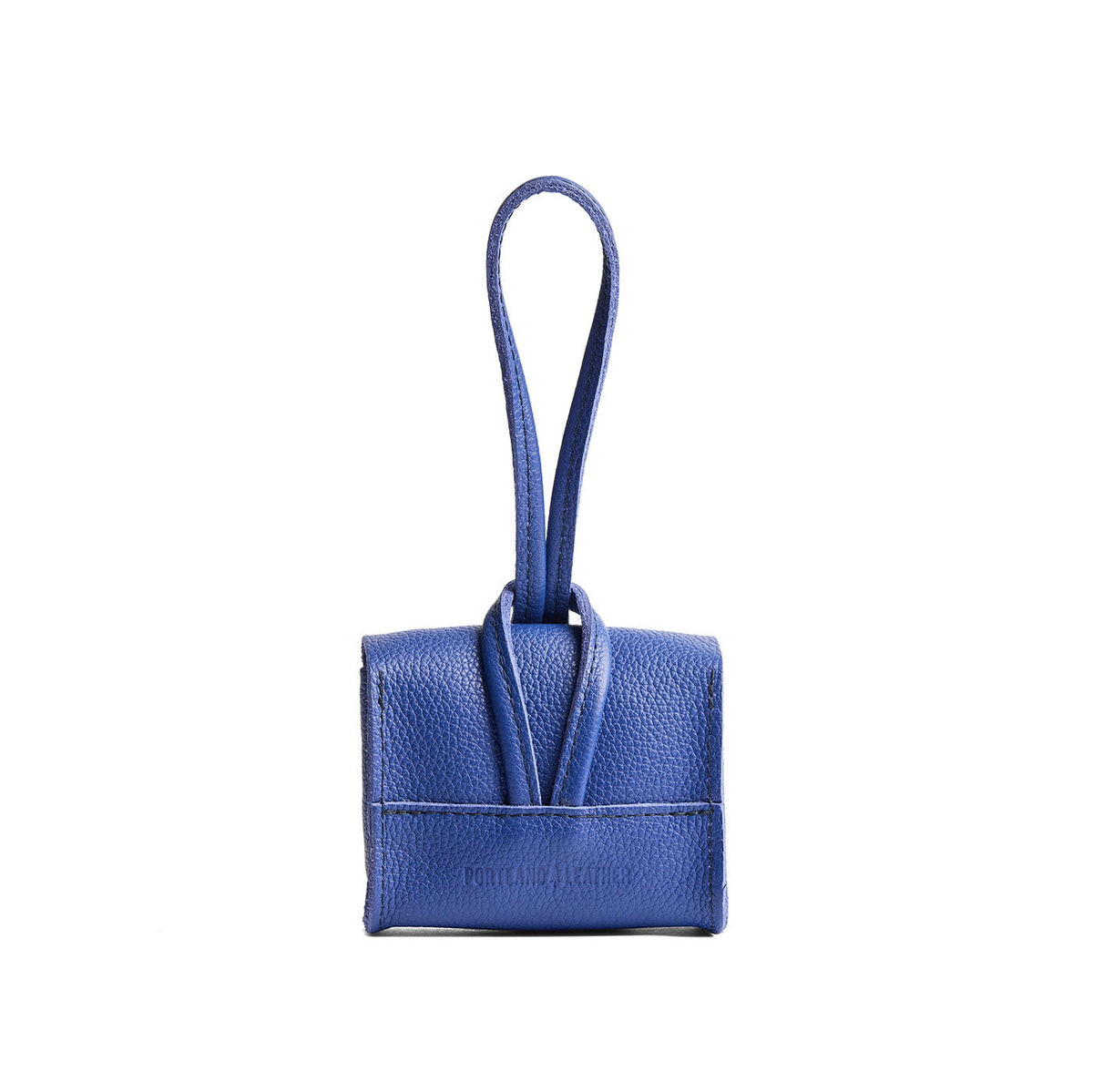 Molino Blue | Wristlet pouch with loop strap and a flower design