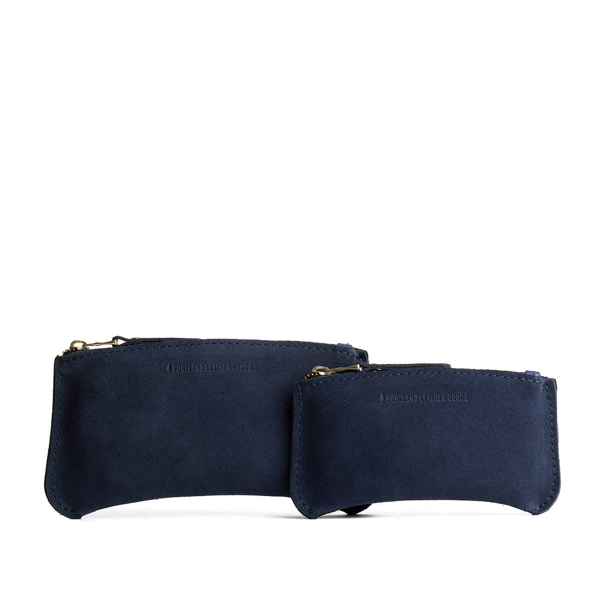 Alaska Blue | Large and Small pouches with a top zipper and unique curved bottom