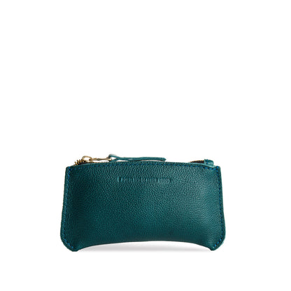 Sea Glass*Small | Small pouch with a top zipper and unique curved bottom
