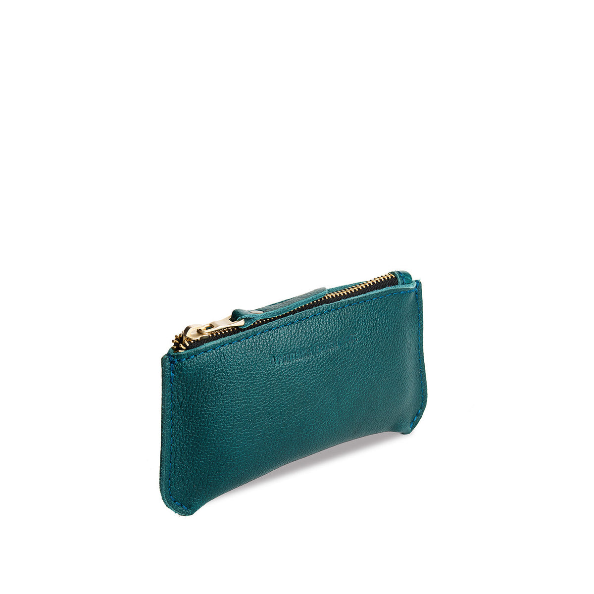 Sea Glass*Small | Small pouch with a top zipper and unique curved bottom