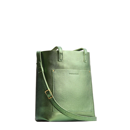 Metallic Greench*Classic | Medium Tote with dual shoulder straps and crossbody strap