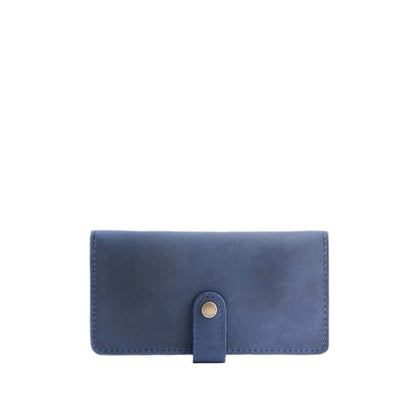 Deep Water | Leather wallet with snap closed