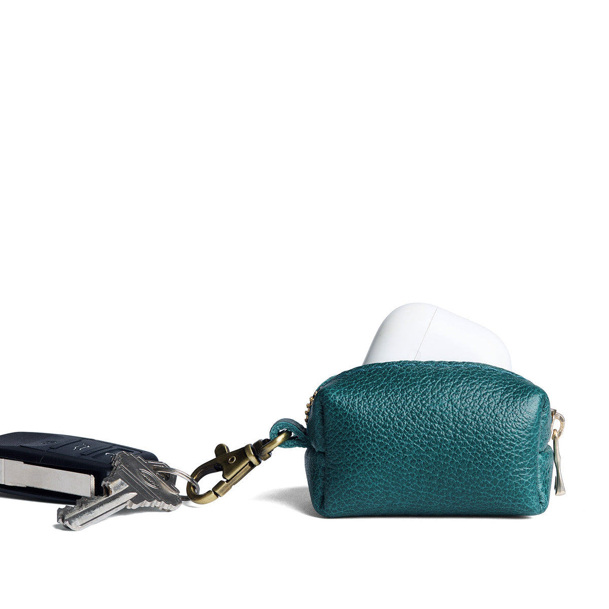 Sea Glass | Leather small keychain pouch