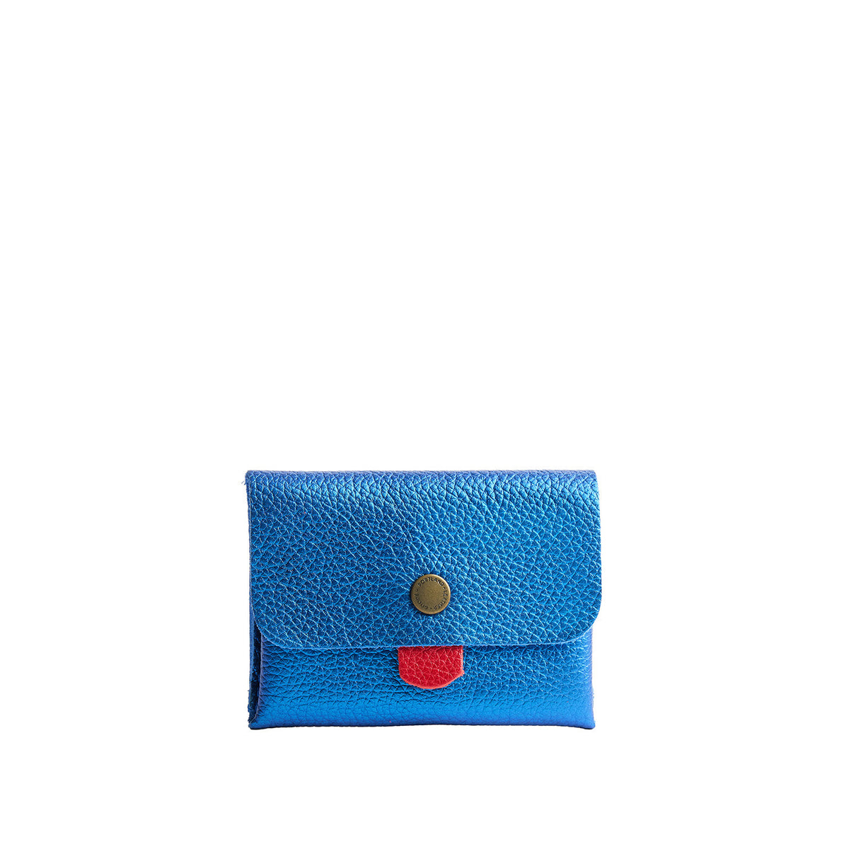 Comet Blue | Envelope snap wallet with contrast pull tab
