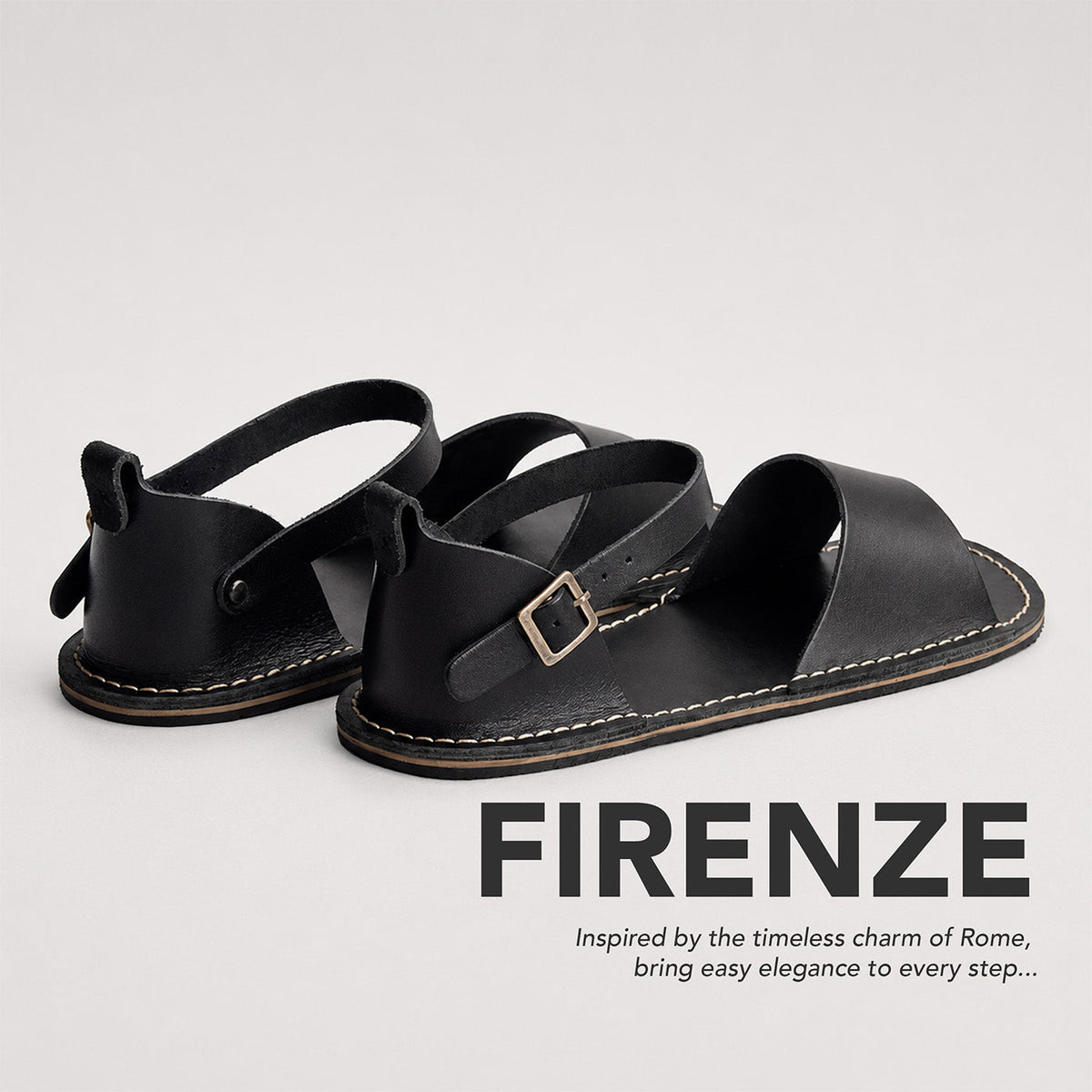 Nero | Leather Sandals with buckle