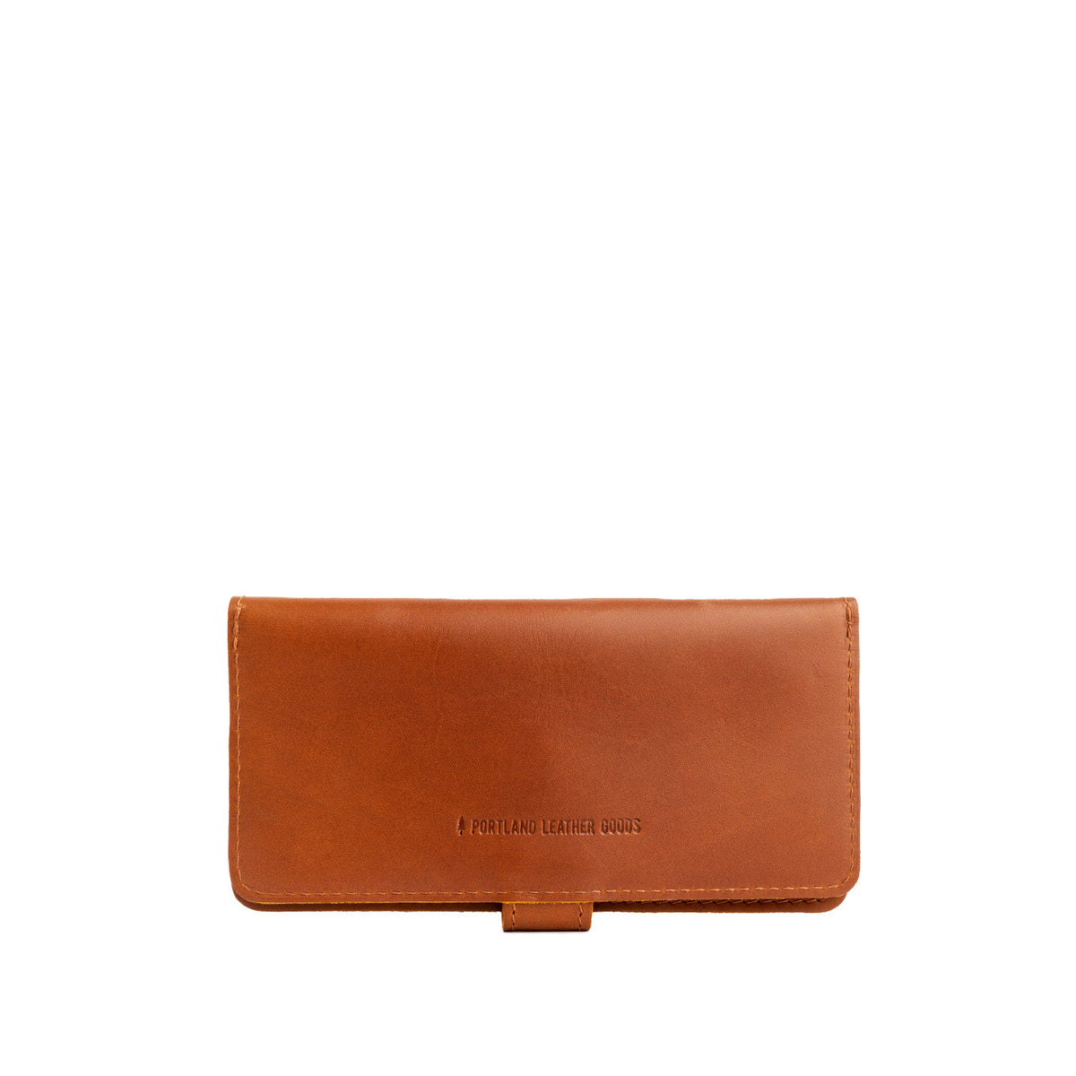 Honey | Back of leather wallet closed