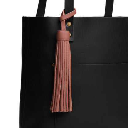 Sunkissed*Jumbo | Fringed leather tassel with leather loop