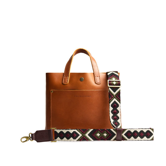 Forest | Adjustable fabric and leather strap with multicolor pattern