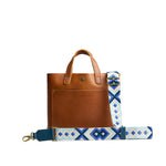 Waterfall | Adjustable fabric and leather strap with multicolor pattern