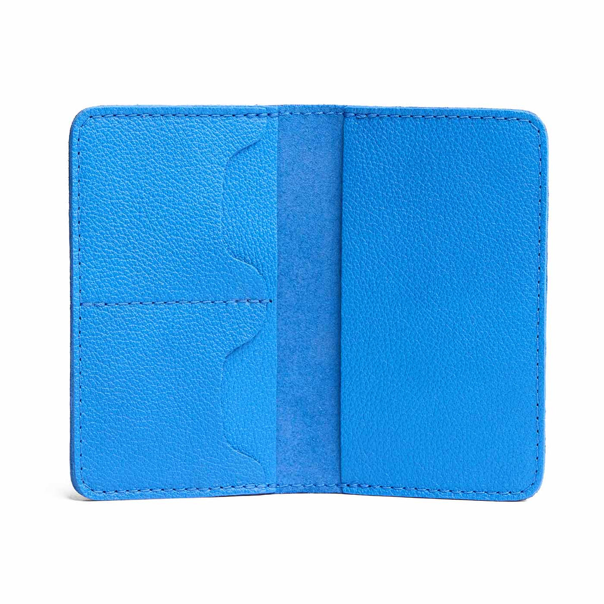 Skydive | Leather passport case with PLG logo open shot