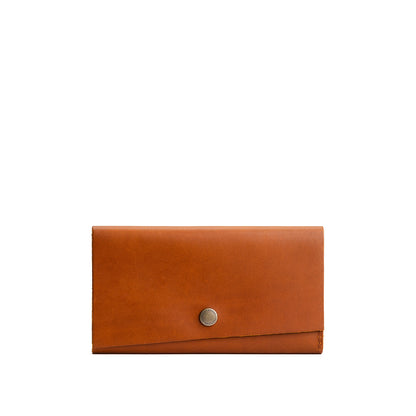 Honey | Leather wallet with snap closure