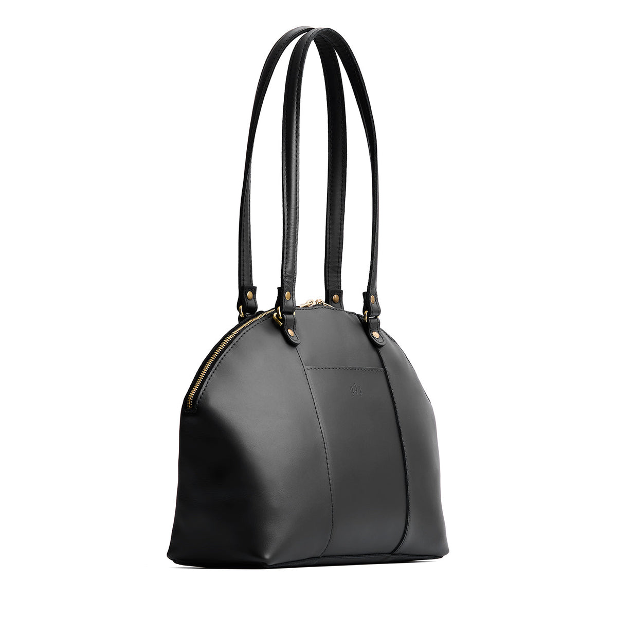 Black*Large | A half circle crossbody bag with handles and removable crossbody strap