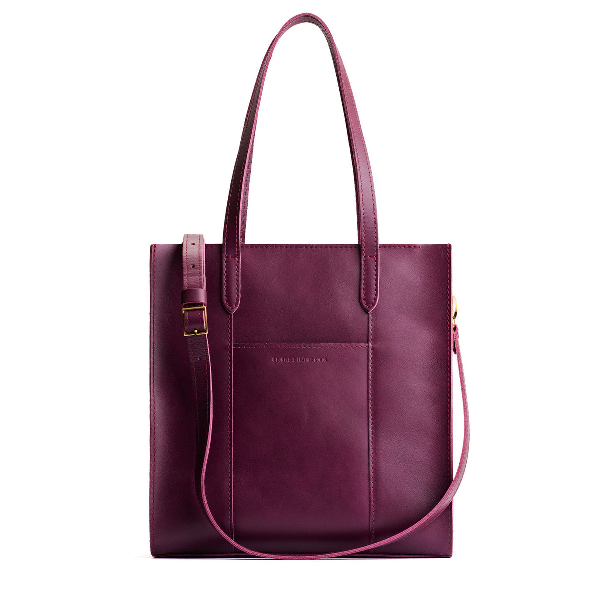 Lollipop*North/South | Structured large tote bag with overlapping panels and crossbody strap