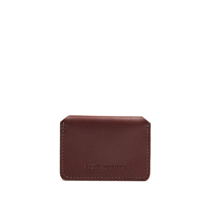 Cognac | Small leather wallet with snap closure