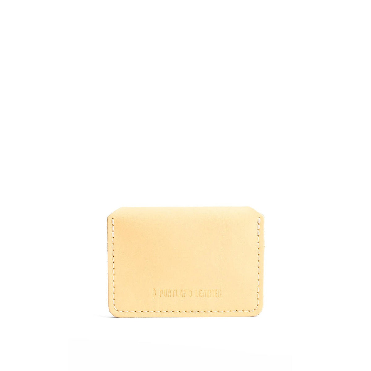 Vanilla | Small leather wallet with snap closure