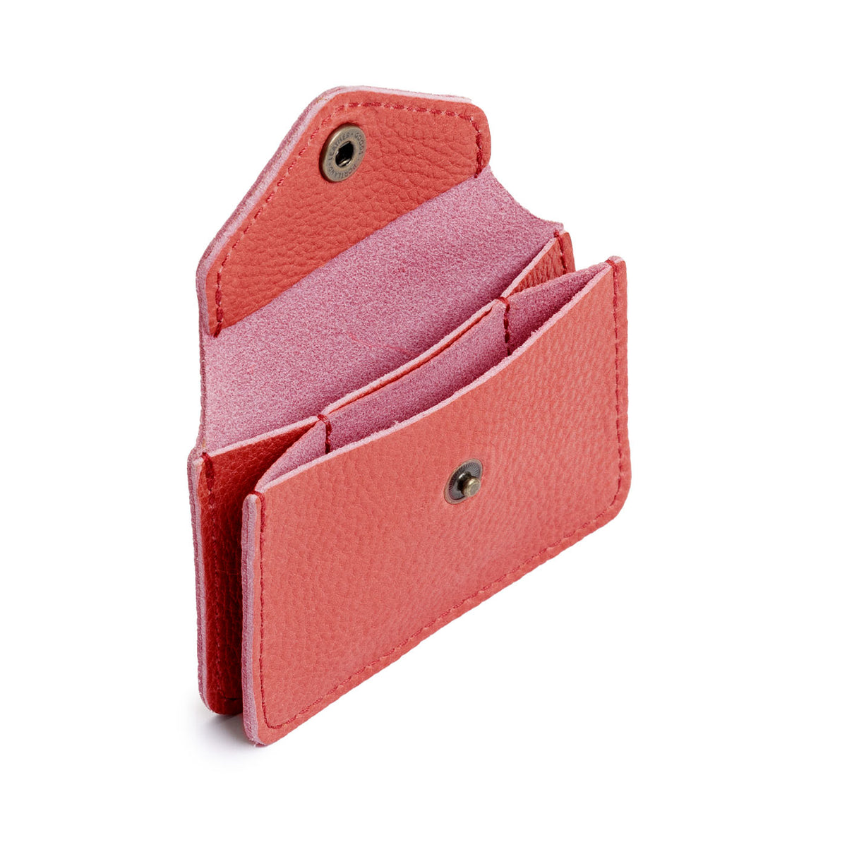 Watermelon*Classic | Small leather wallet with snap closure