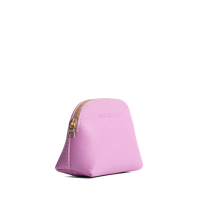 Calla Lily*Mini | Compact leather pouch with top zipper