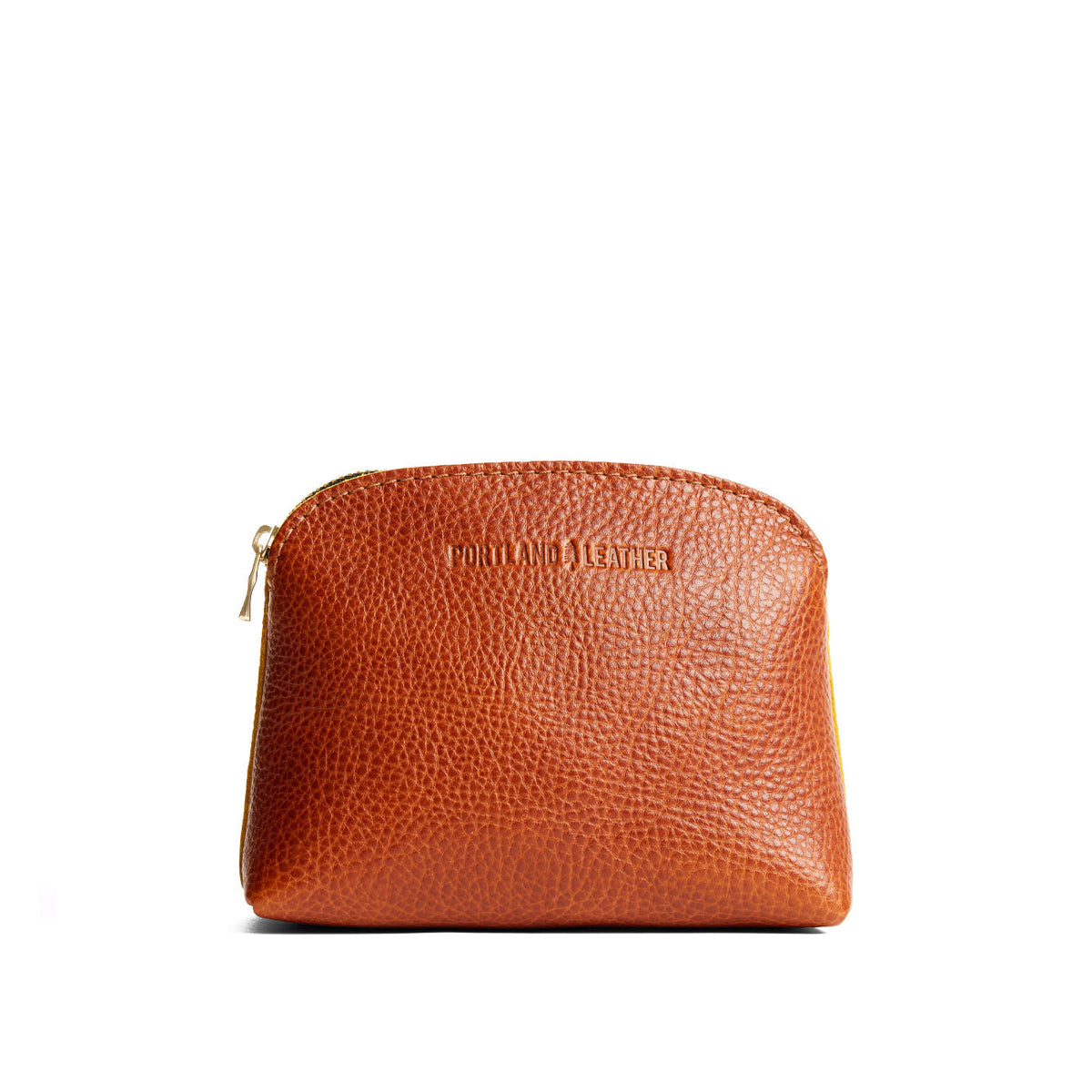 Sienna*Classic | Compact leather pouch with top zipper