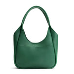 Bacalar*Medium | U-shaped, flat-bottomed leather shoulder bag with two outside pockets