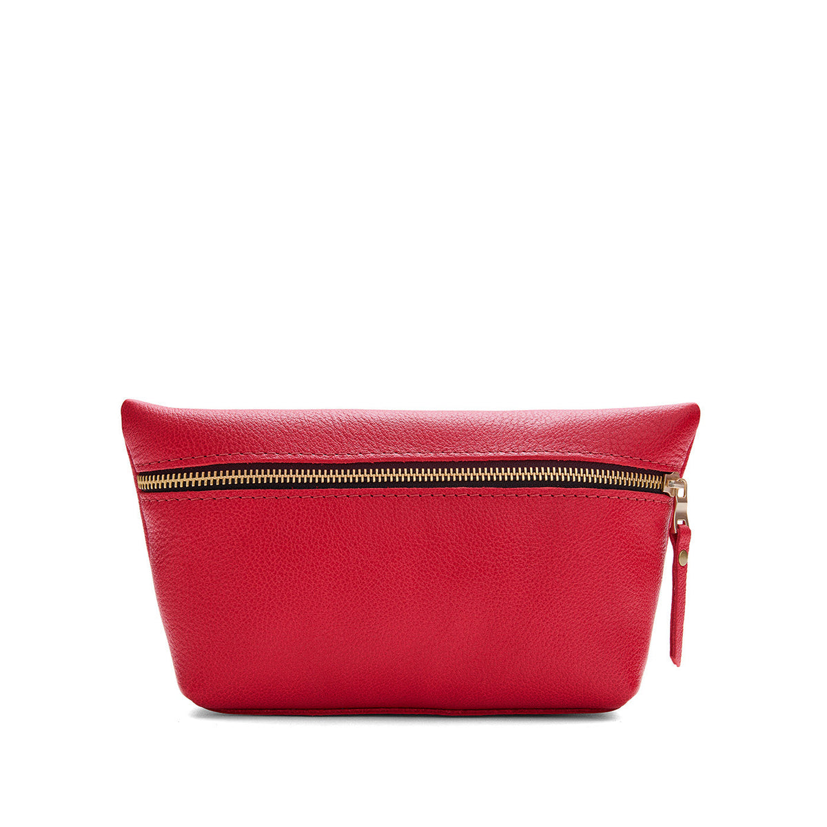 Cherry*Large | Large leather makeup bag with zipper