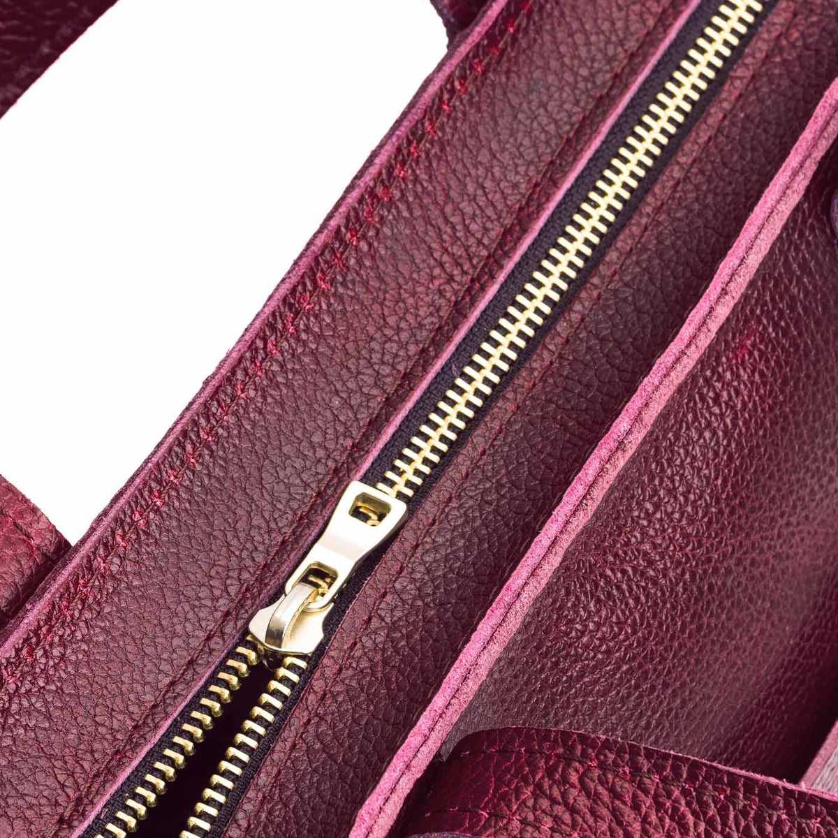 Orchid*Zipper | Midsize crossbody tote with handles and a pocket