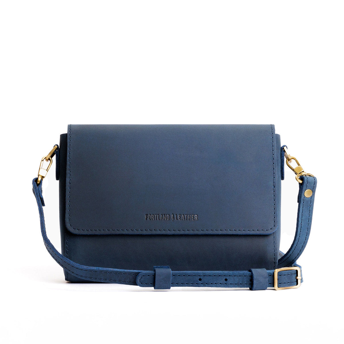 Deep Water*Medium | Leather Crossbody Bag with Magnetic Messenger Bag