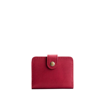 Berry Good | Small leather wallet with snap closed