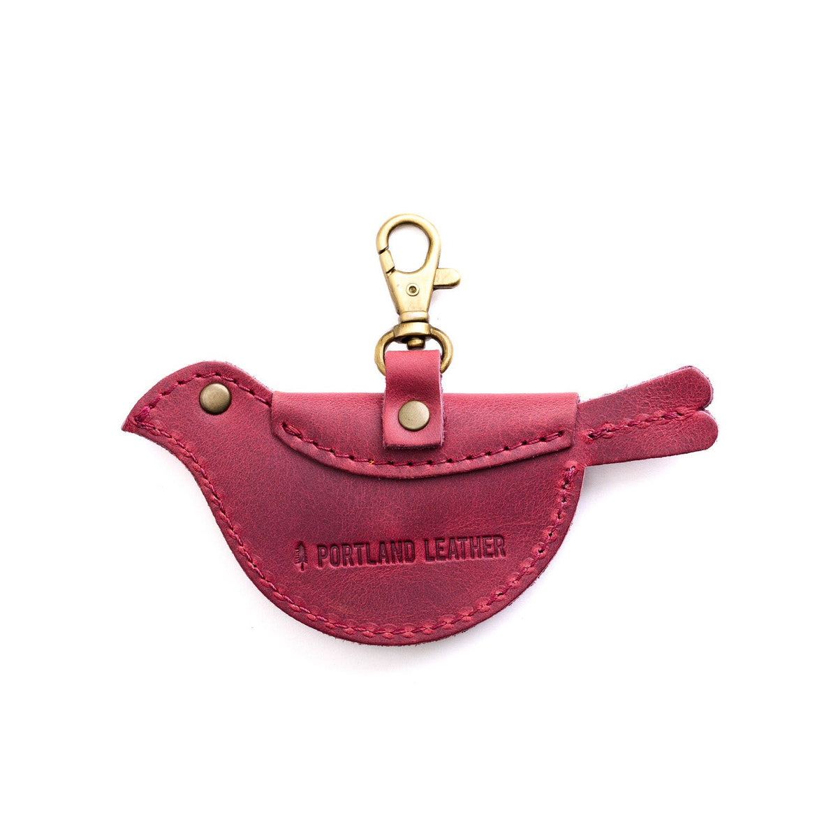 Anemone | Bird shaped pouch with button closure and lobster clasp