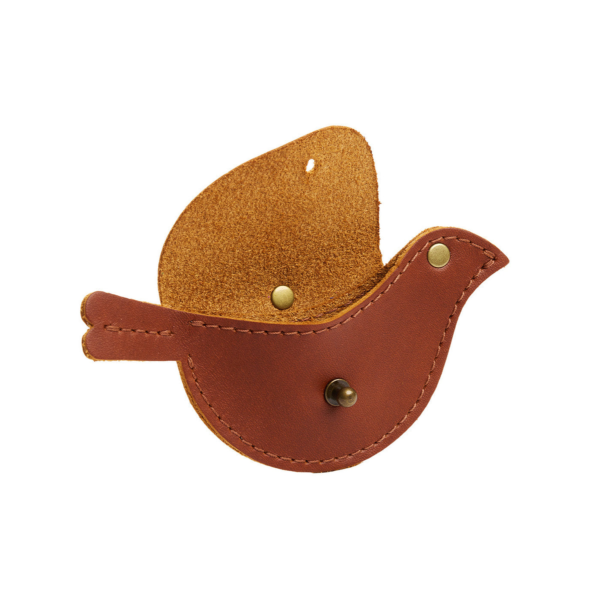 Honey | Bird shaped pouch with button closure and lobster clasp