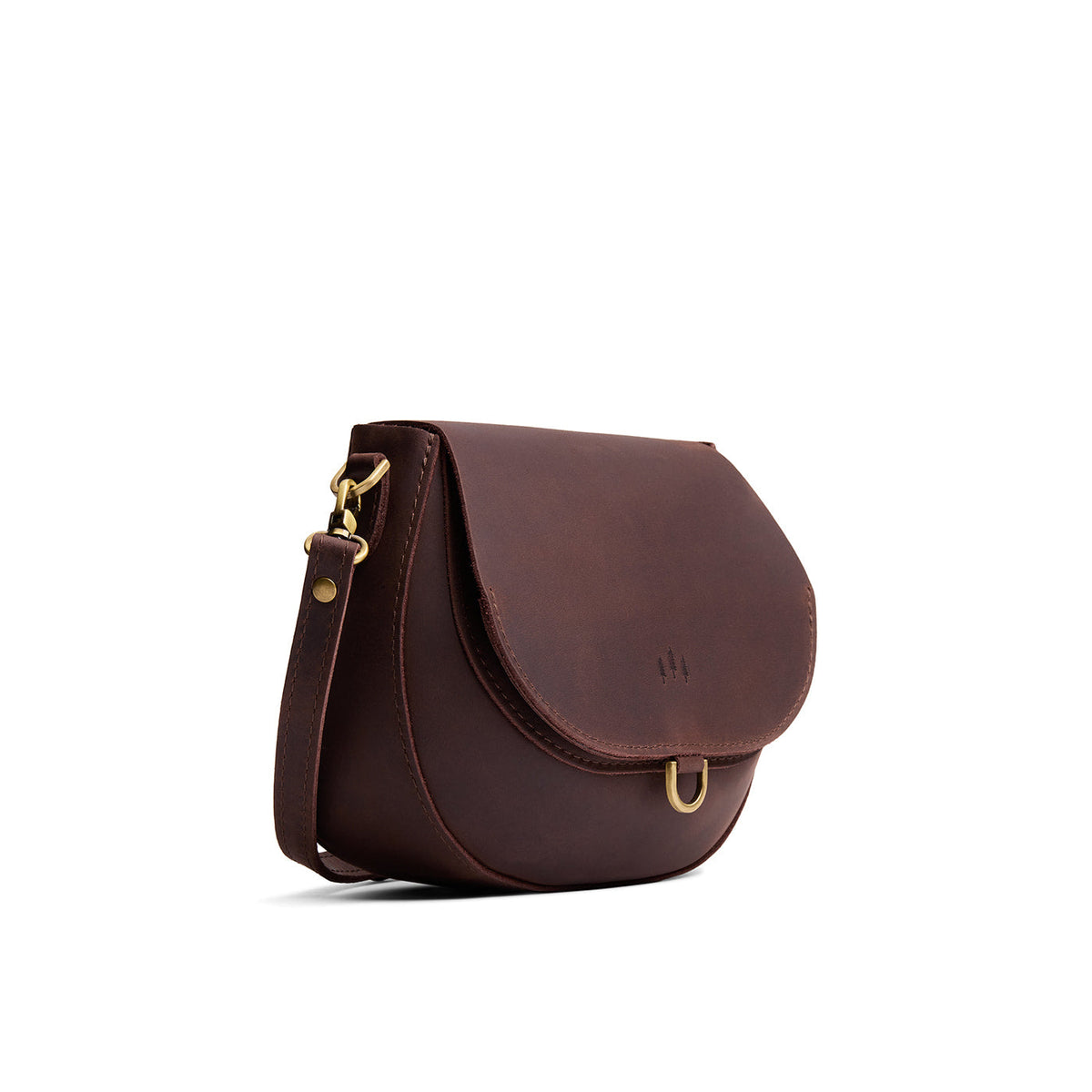 Moose*Small | Petite leather Crossbody with a flap and magnetic closure
