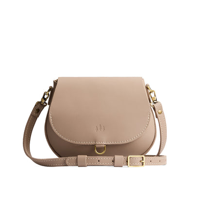Stone*Small | Petite leather Crossbody with a flap and magnetic closure