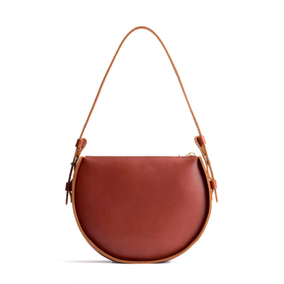Chestnut | Rounded structured shoulder bag