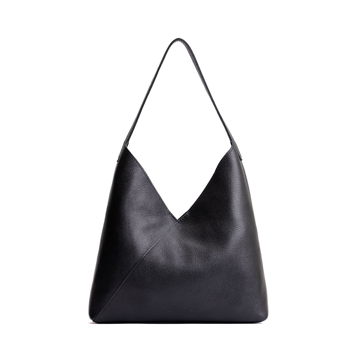 Pebbled--black*Oversized | Large shoulder bag with magnetic snap closure