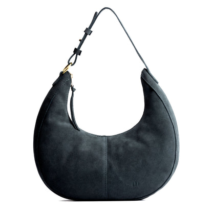 Peppercorn*Large | Crescent shaped shoulder bag with zipper closure and adjustable strap