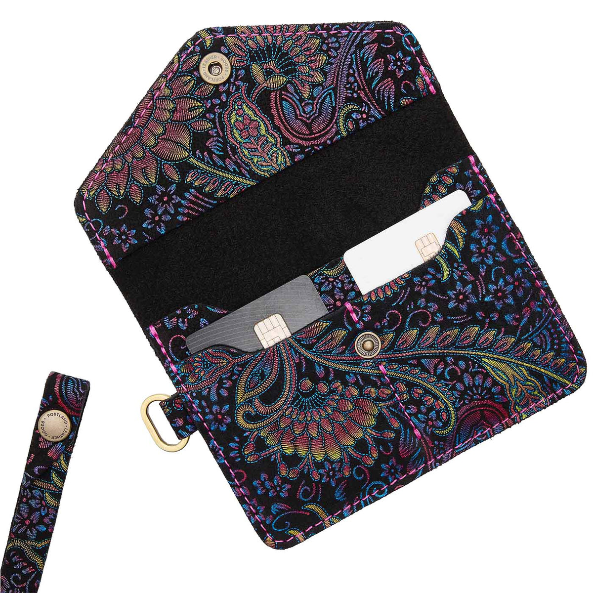 Carnival | Small Leather Passport Wristlet