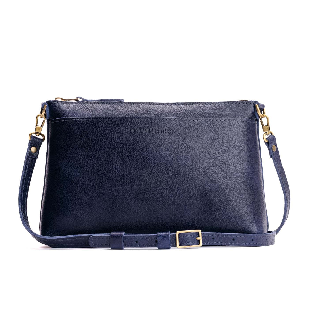 Cobalt*Large | Zip top crossbody bag with detachable strap