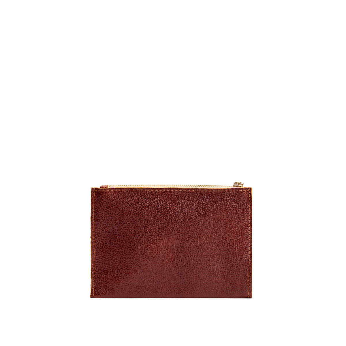 Nutmeg*Small | Wristlet pouch with front pocket and zipper closure