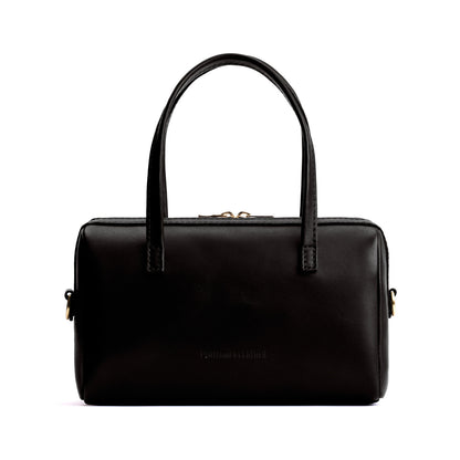 Black*Large | Mini duffle shaped handbag with crossbody strap