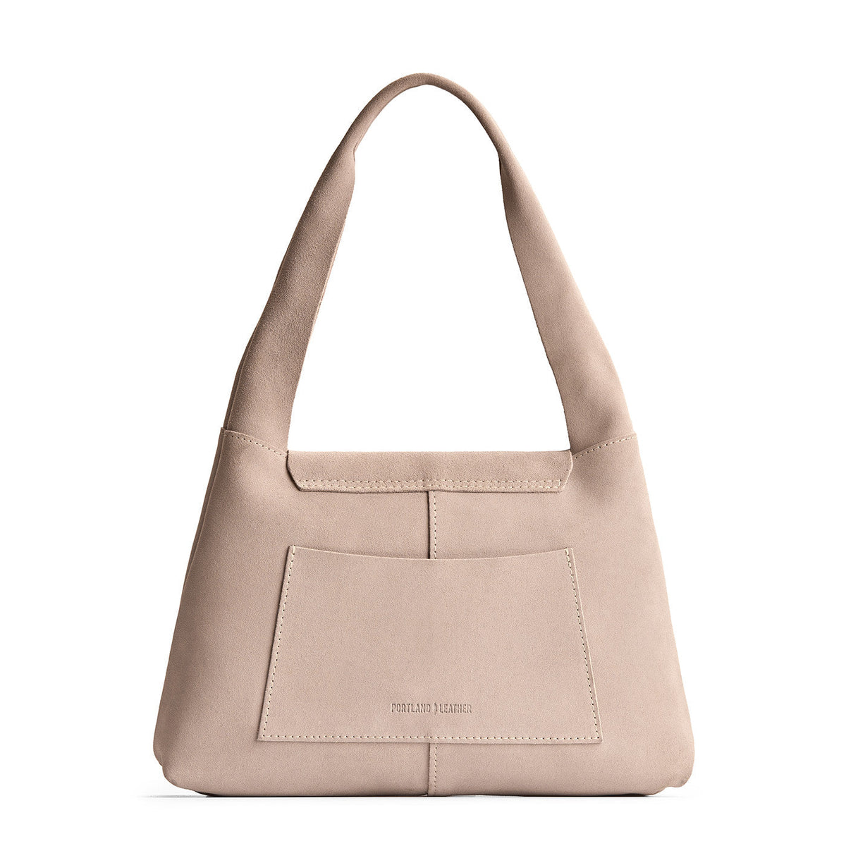 Taupe*Medium | Slouchy triangle shaped shoulder bag with a flap