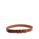 Amber | Women's slim double loop leather belt