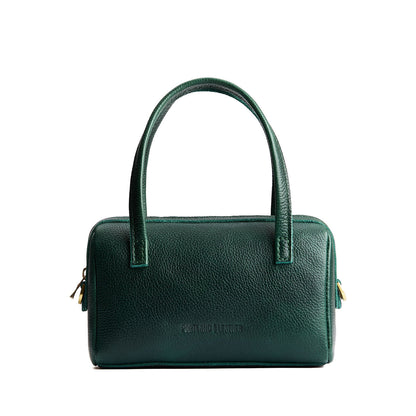 Forest Green*Small | Mini duffle shaped handbag with crossbody strap